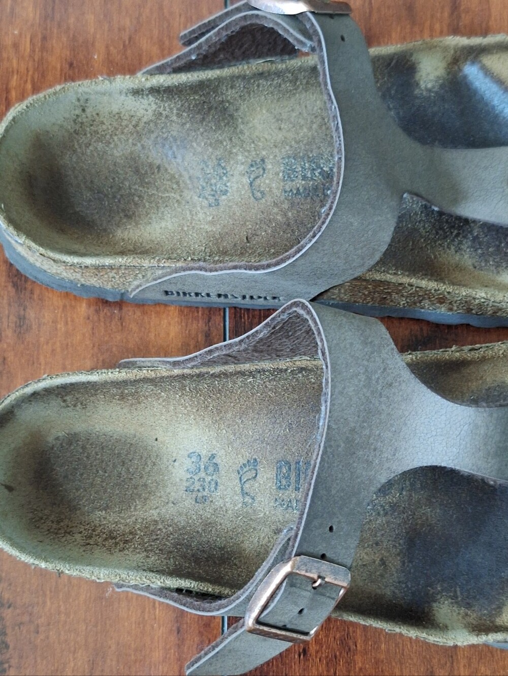 Birkenstock Gizeh Brown Taupe Thong Sandals EU 36 US 5-5.5 UK 3 Comfort Footbed - Picture 6 of 7